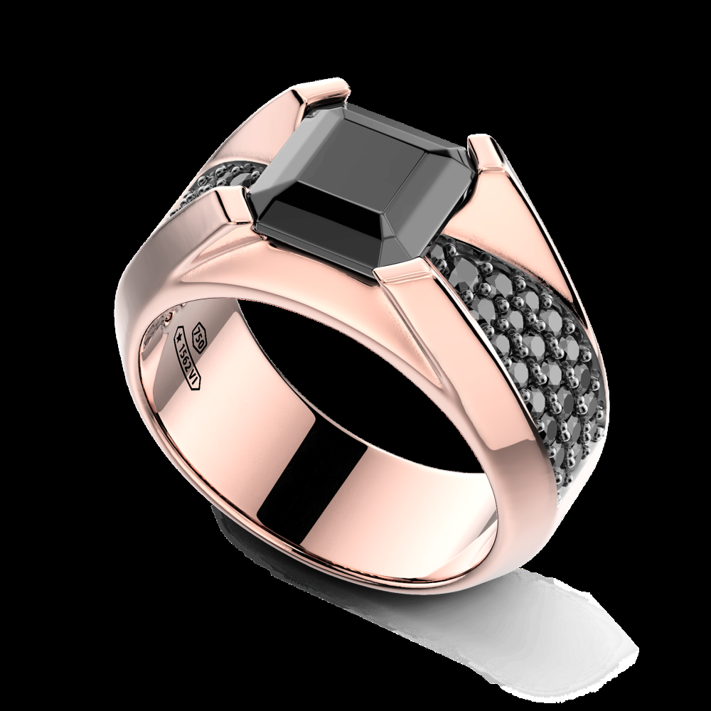 Zancan Anello Zancan in oro 18kt con diamante nero Italy