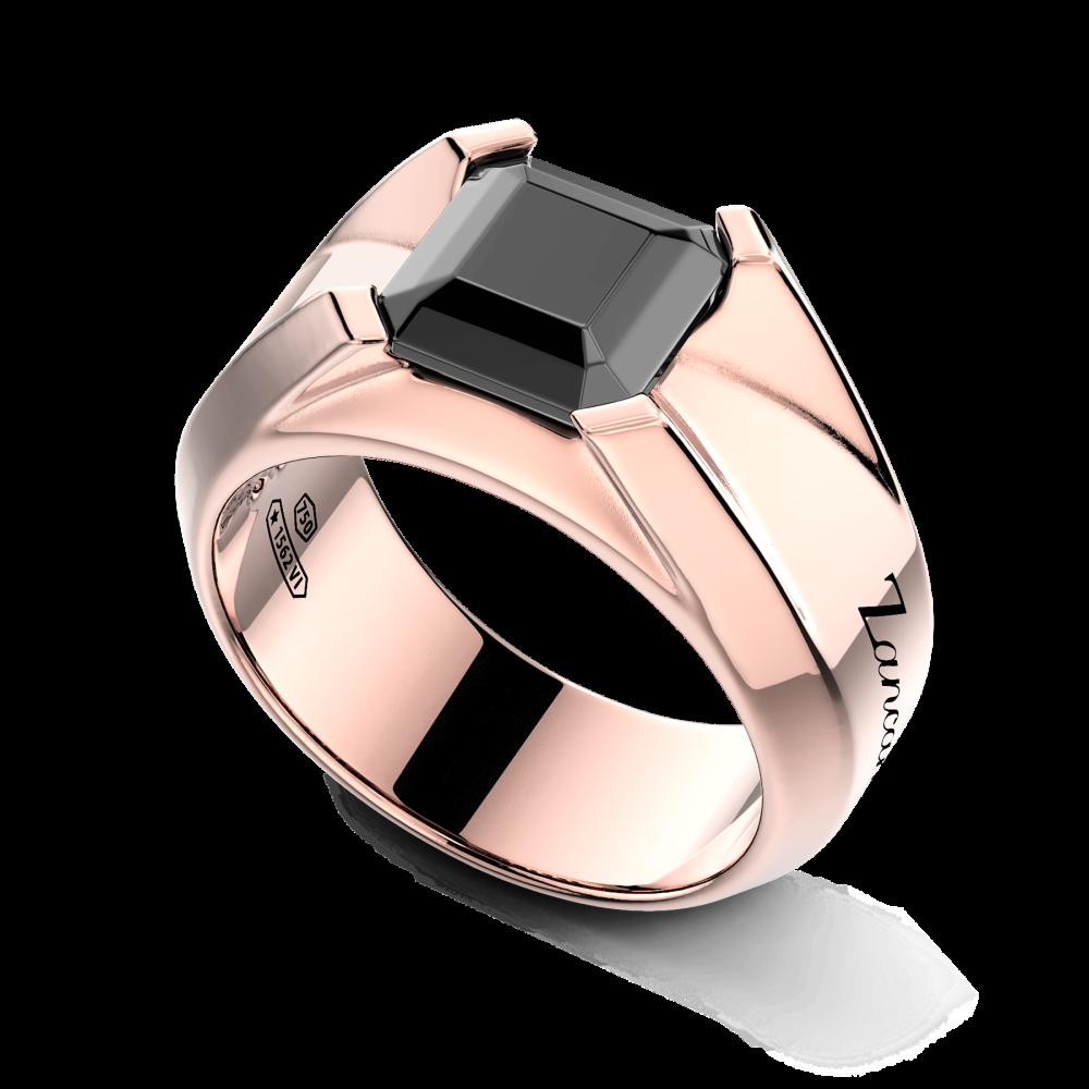 Zancan Anello Zancan in oro 18kt con diamante nero In Linea