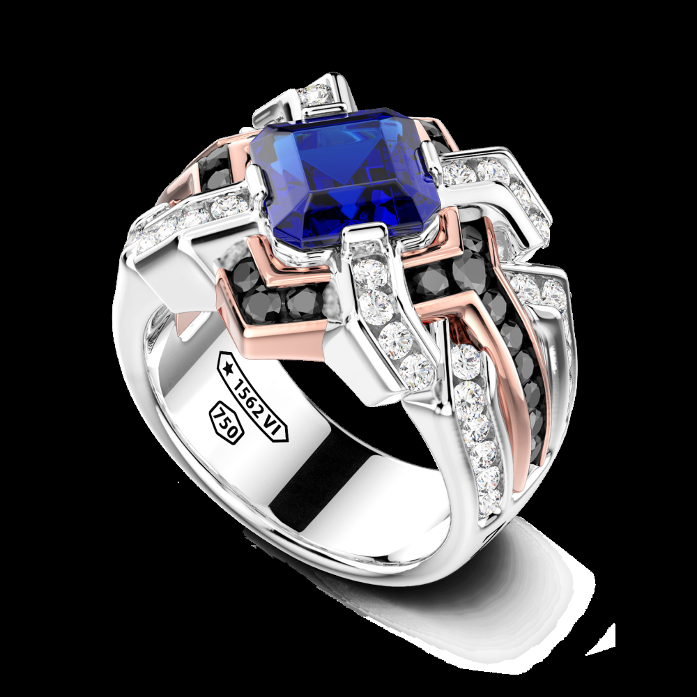 Zancan Anello Zancan in oro 18kt con zaffiro blu Nuovo
