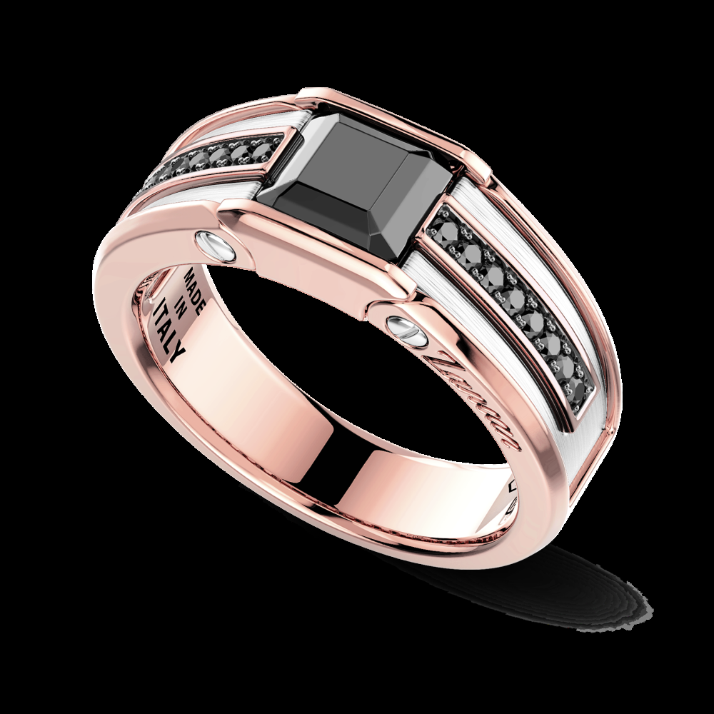 Zancan Anello Zancan in oro 18kt con diamante nero Promozione Limitata