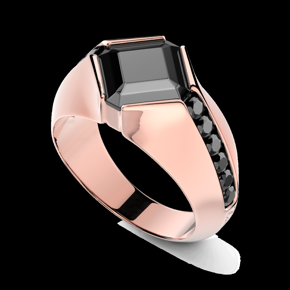 Zancan Anello Zancan in oro 18kt con diamante nero Shopping Online