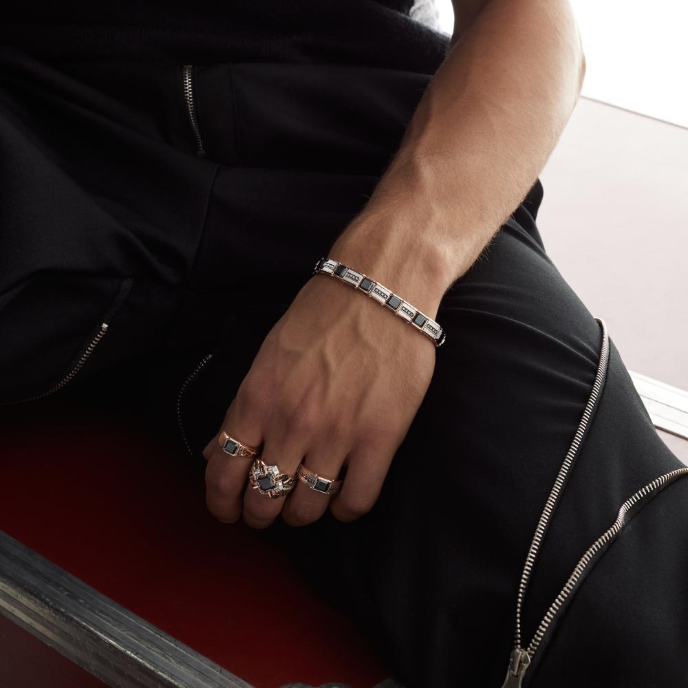 Zancan Bracciale Zancan in oro 18kt con diamanti neri Convenienza