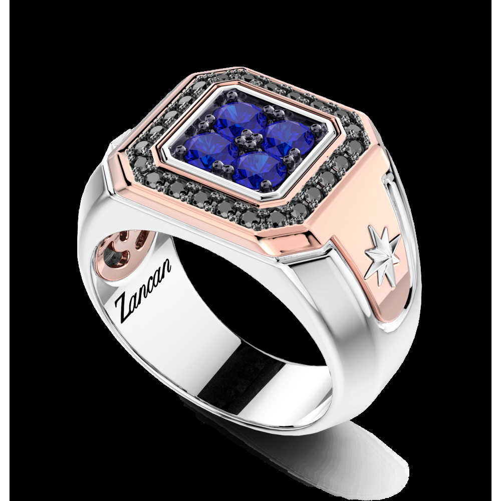 Zancan Anello Zancan in oro 18kt con zaffiri Sconto