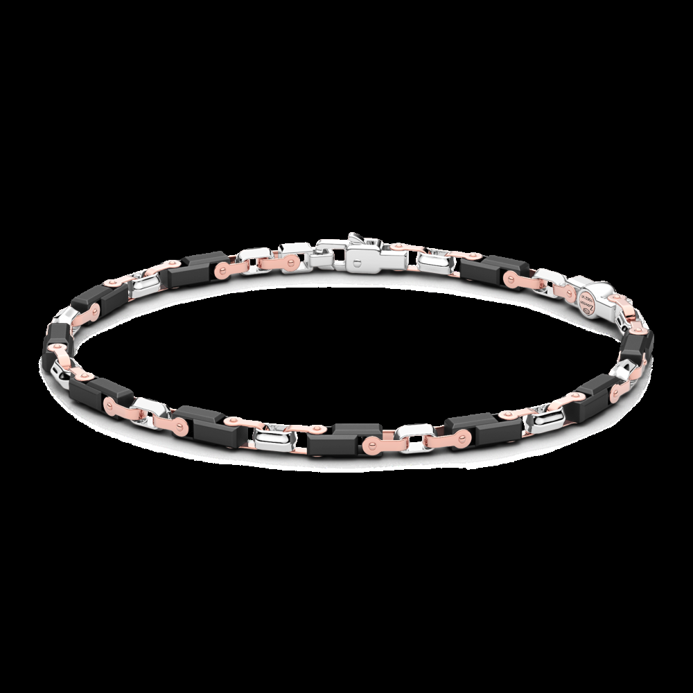 Zancan Bracciale Zancan in oro 18kt e ceramica nera In Vendita