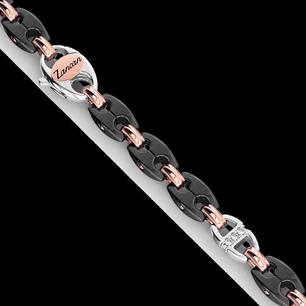 Zancan Collana Zancan in oro 18kt ceramica nera e diamanti Saldi