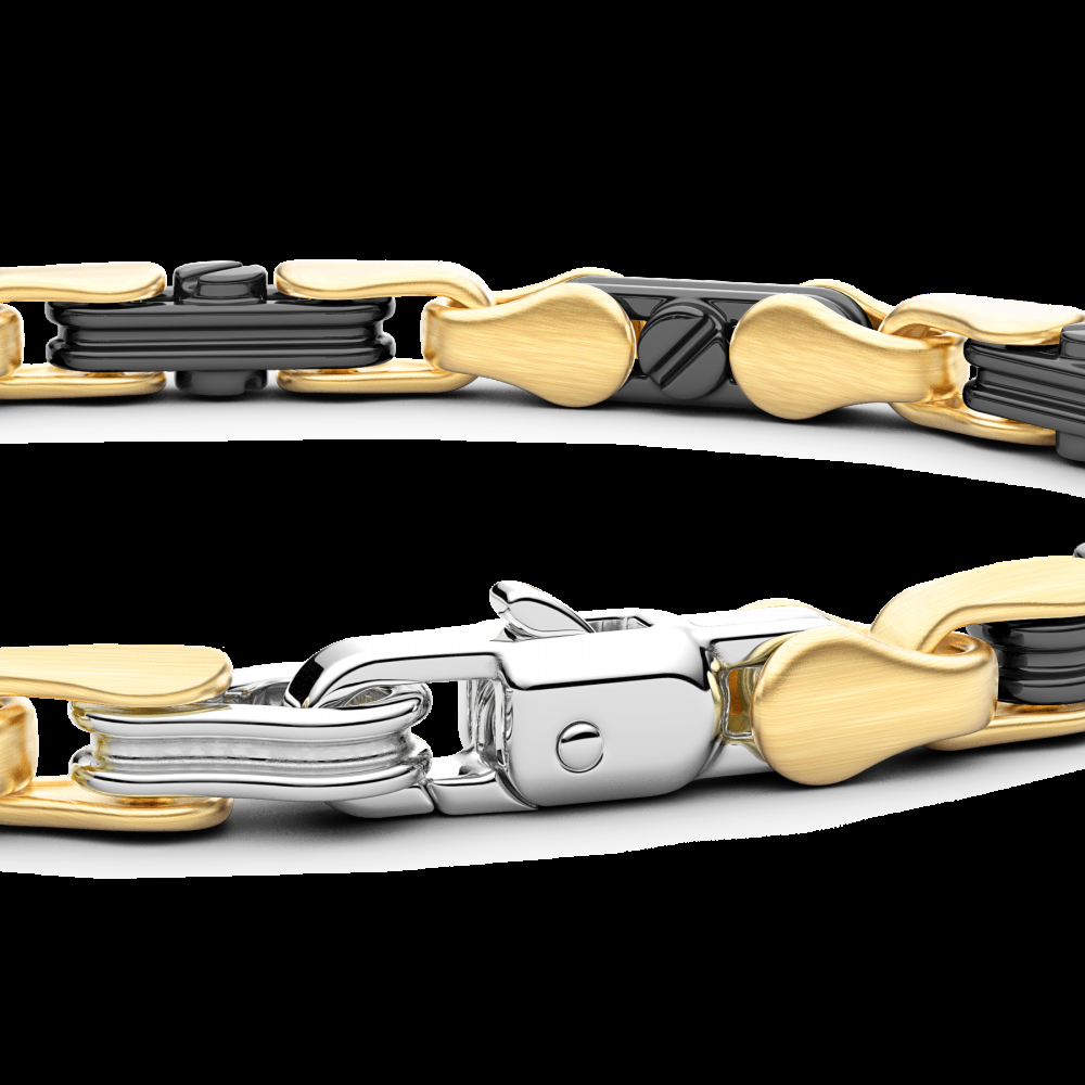 Zancan Bracciale Zancan in oro 18kt e ceramica nera Offerta speciale