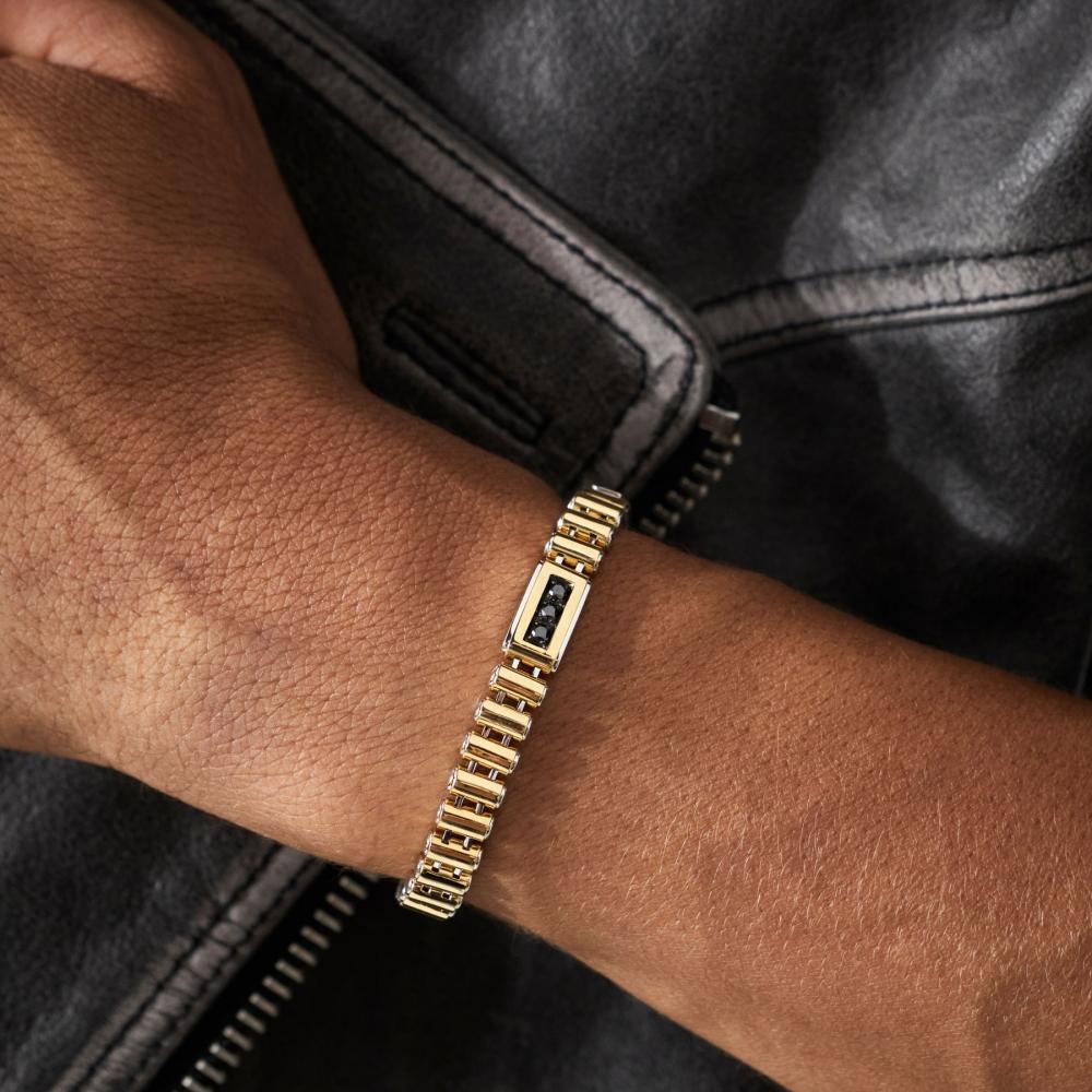 Zancan Bracciale Zancan in oro 18kt con diamanti Smaltimento dello stoccaggio