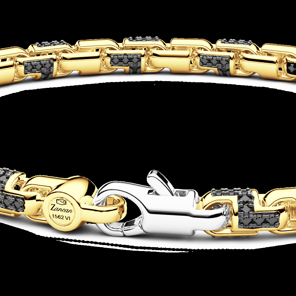 Zancan Bracciale Zancan in oro giallo 18kt e diamanti neri Liquidazione