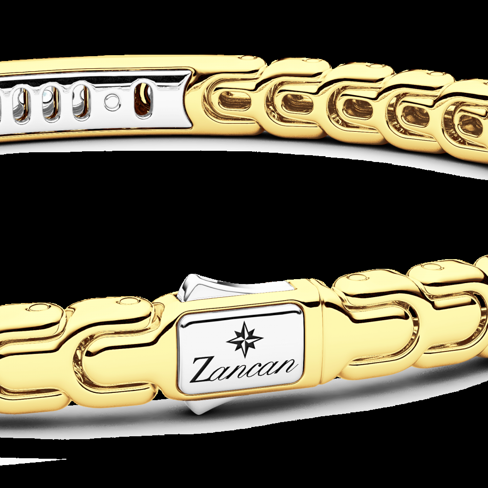 Zancan Bracciale Zancan in oro 18kt con targa e diamanti Sconti VIP
