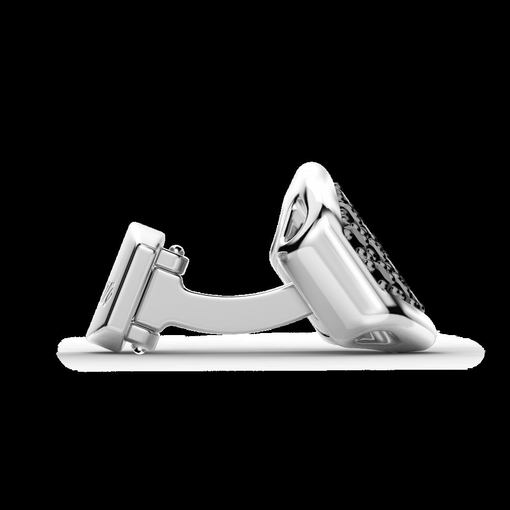 Zancan Gemelli Zancan in argento con pietre nere Duty-free