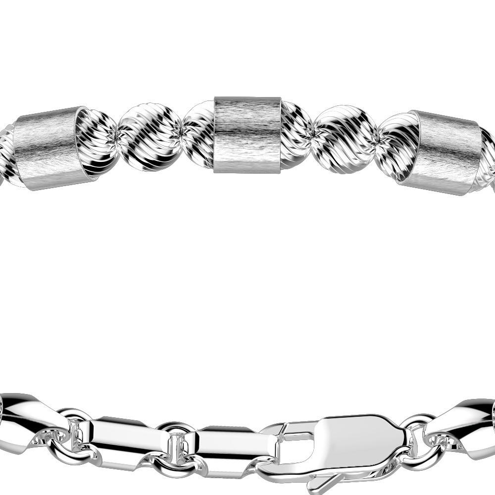 Zancan Bracciale Zancan in argento a sfere con inserti satinati Qualità Garantita