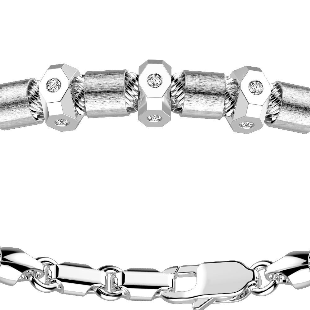Zancan Bracciale Zancan in argento a sfere con inserti satinati Promozione Limitata