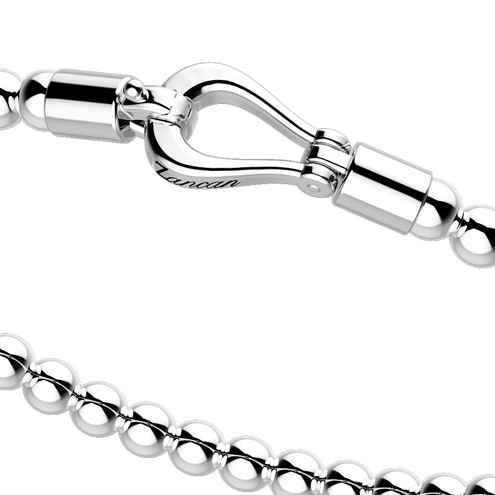 Zancan Bracciale Zancan in argento a sfere con chiusura moschettone Vendita Economica
