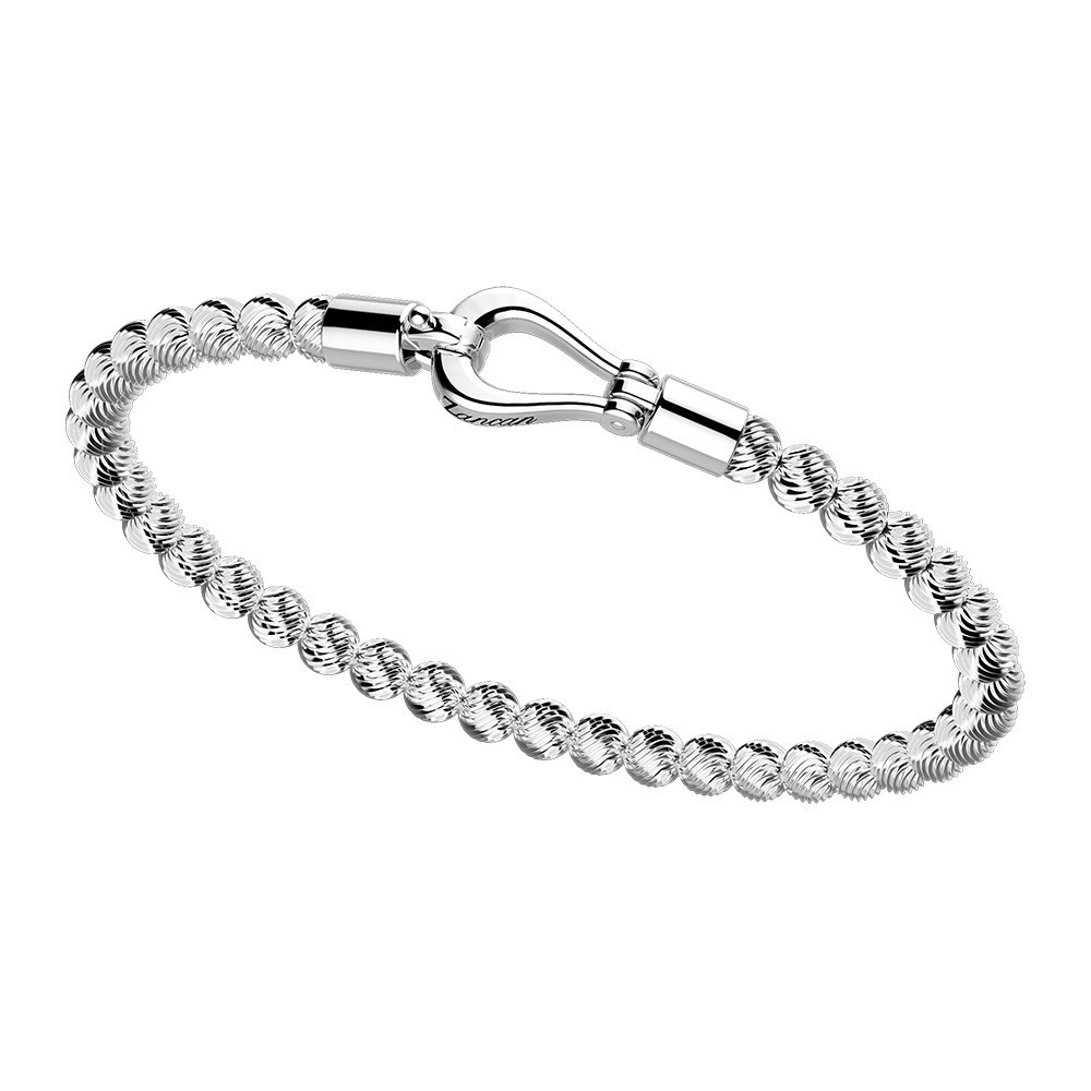 Zancan Bracciale Zancan in argento a sfere con chiusura moschettone Saldi Di Fabbrica