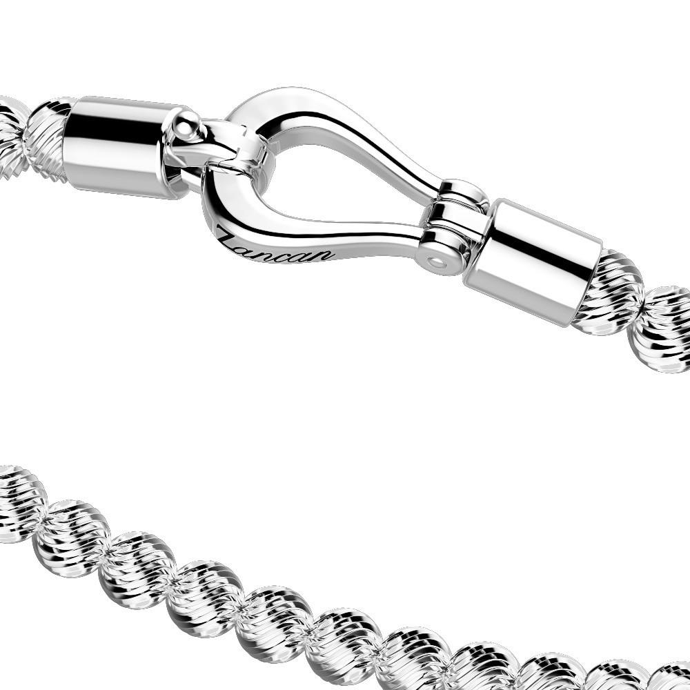 Zancan Bracciale Zancan in argento a sfere con chiusura moschettone Saldi Di Fabbrica