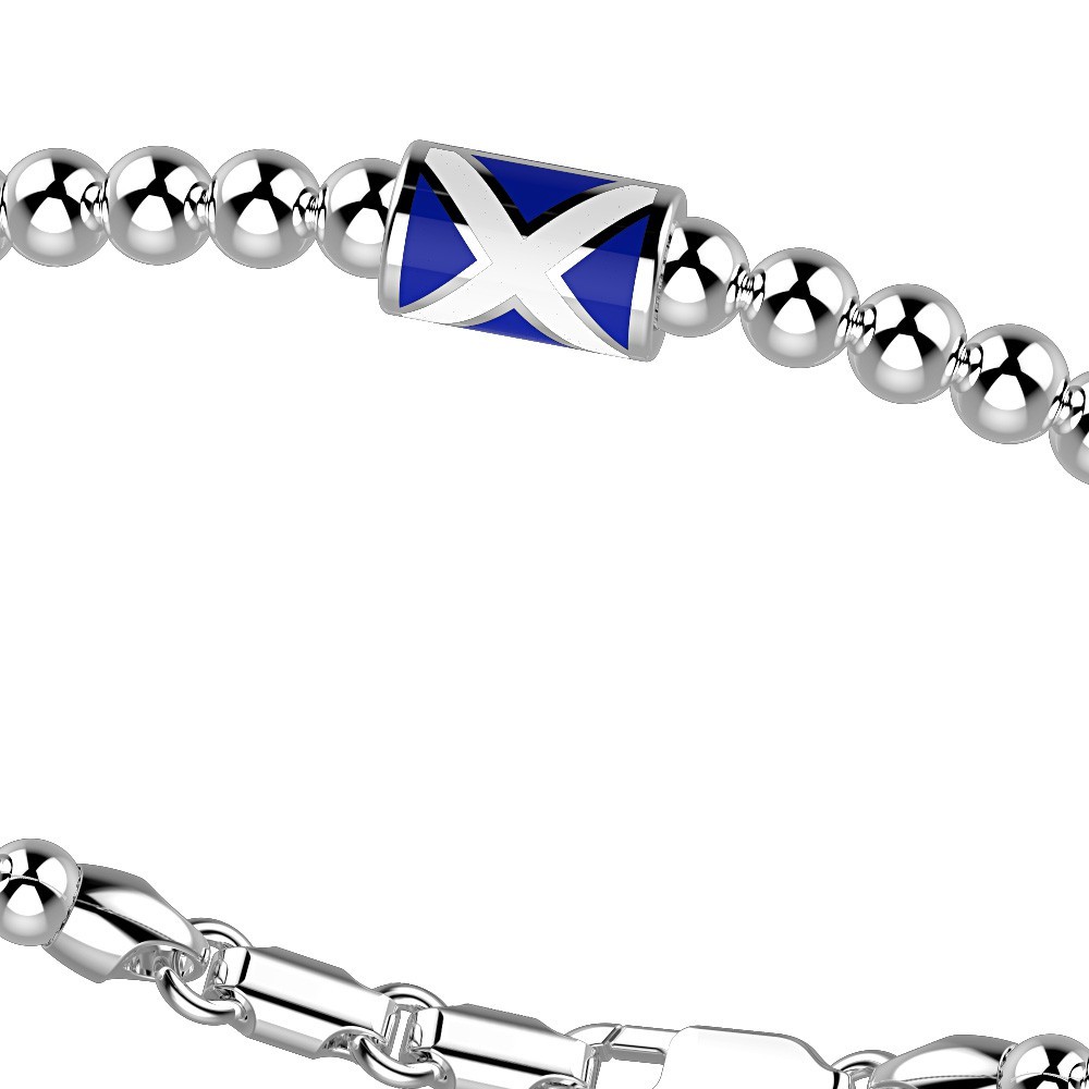Zancan Bracciale Zancan in argento a sfere con bandiera nautica Negozio