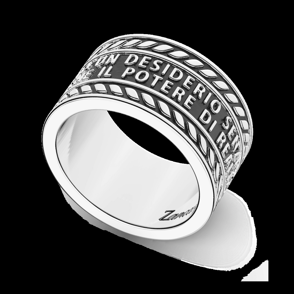 Zancan Anello a fede Zancan in argento con scritta Shopping online