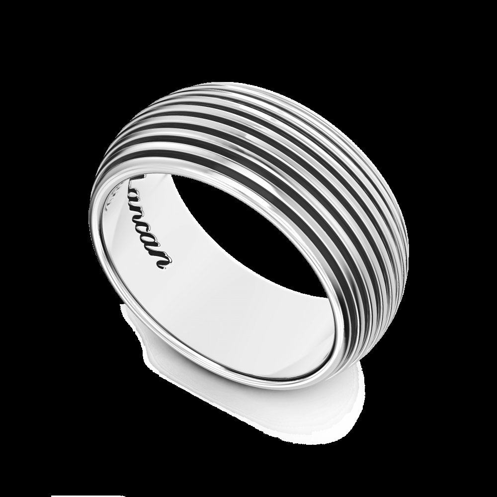 Zancan Anello a fede Zancan in argento con striature Lightning offer