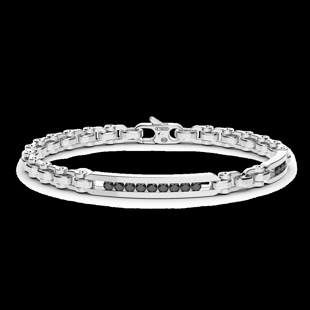 Zancan Bracciale solo maglia Zancan in argento con pietre nere ACQUISTA ORA