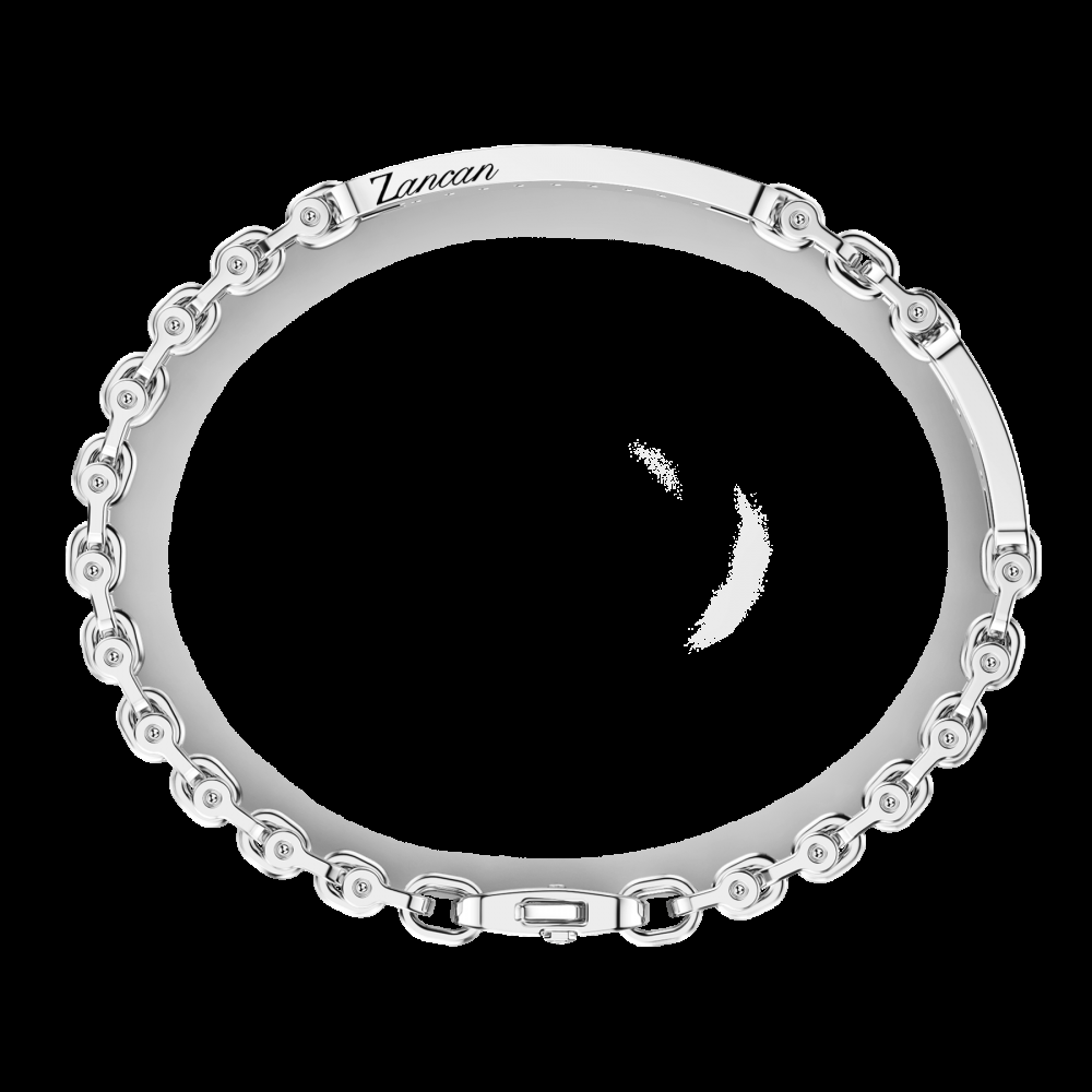 Zancan Bracciale solo maglia Zancan in argento con pietre nere ACQUISTA ORA