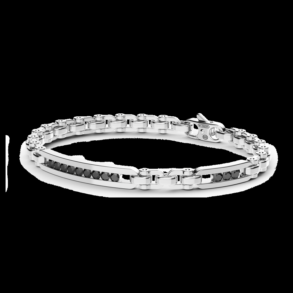 Zancan Bracciale solo maglia Zancan in argento con pietre nere ACQUISTA ORA