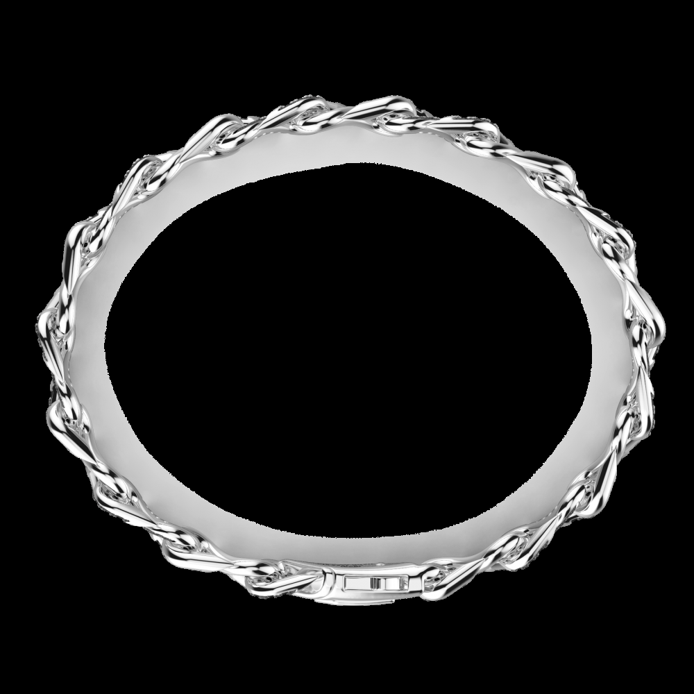 Zancan Bracciale solo maglia Zancan in argento con pietre nere Ultimo giorno