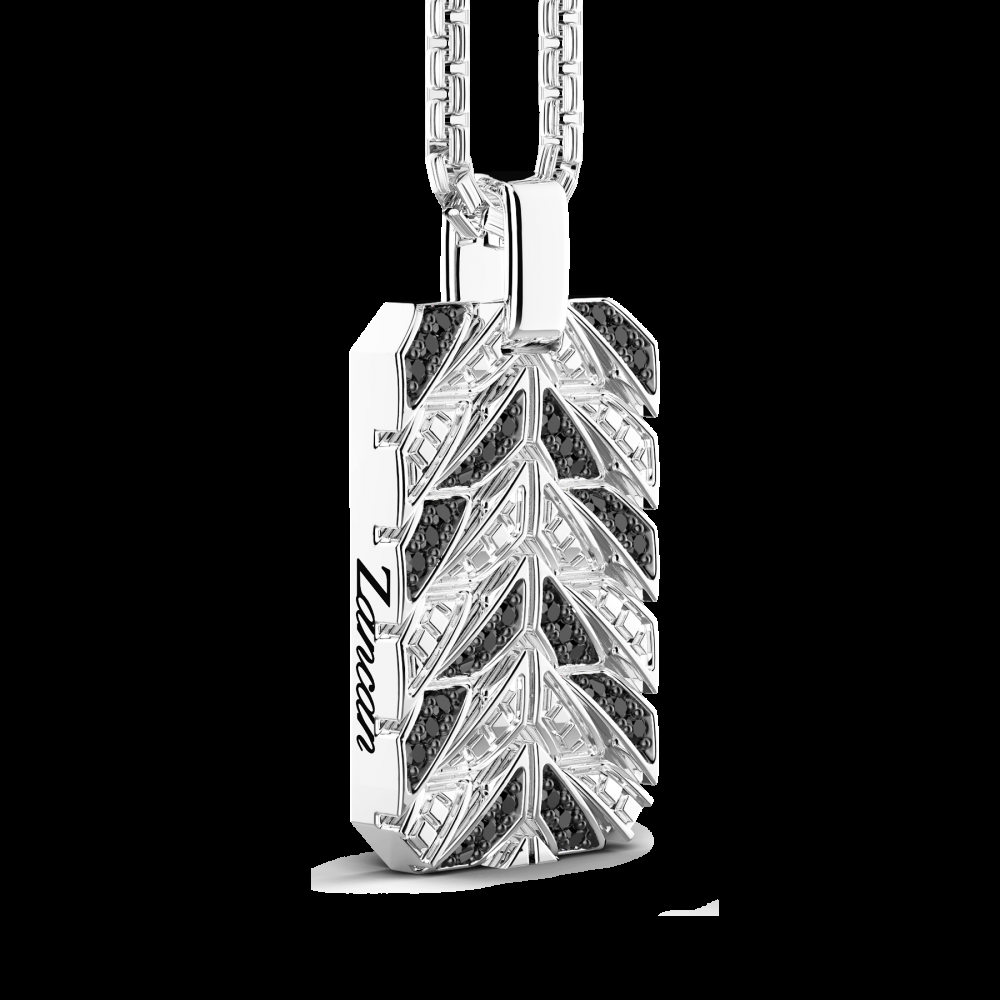 Zancan Collana Zancan in argento con pendente a targa e pietre Promozione temporanea