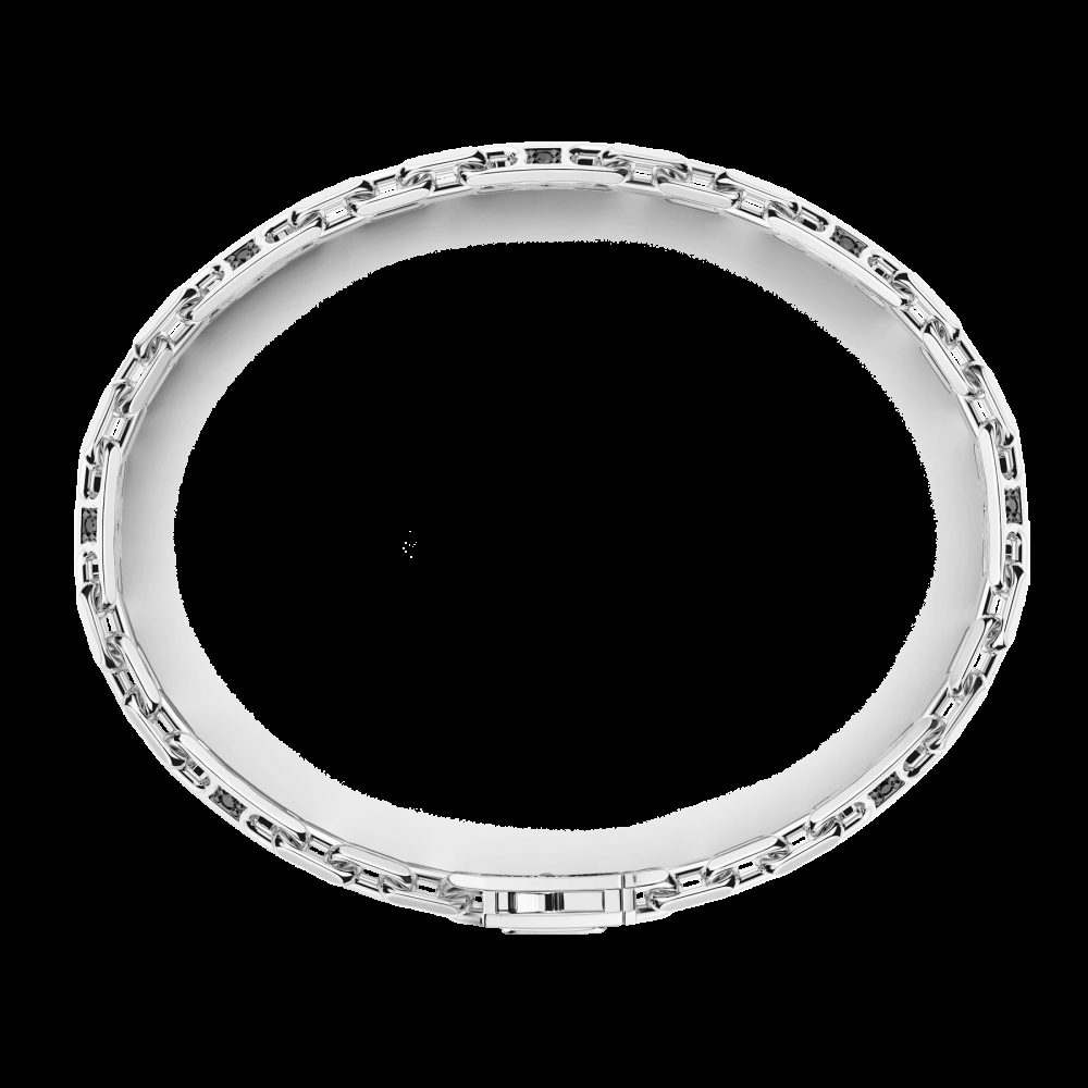 Zancan Bracciale solo maglia Zancan in argento con pietre nere Only for today