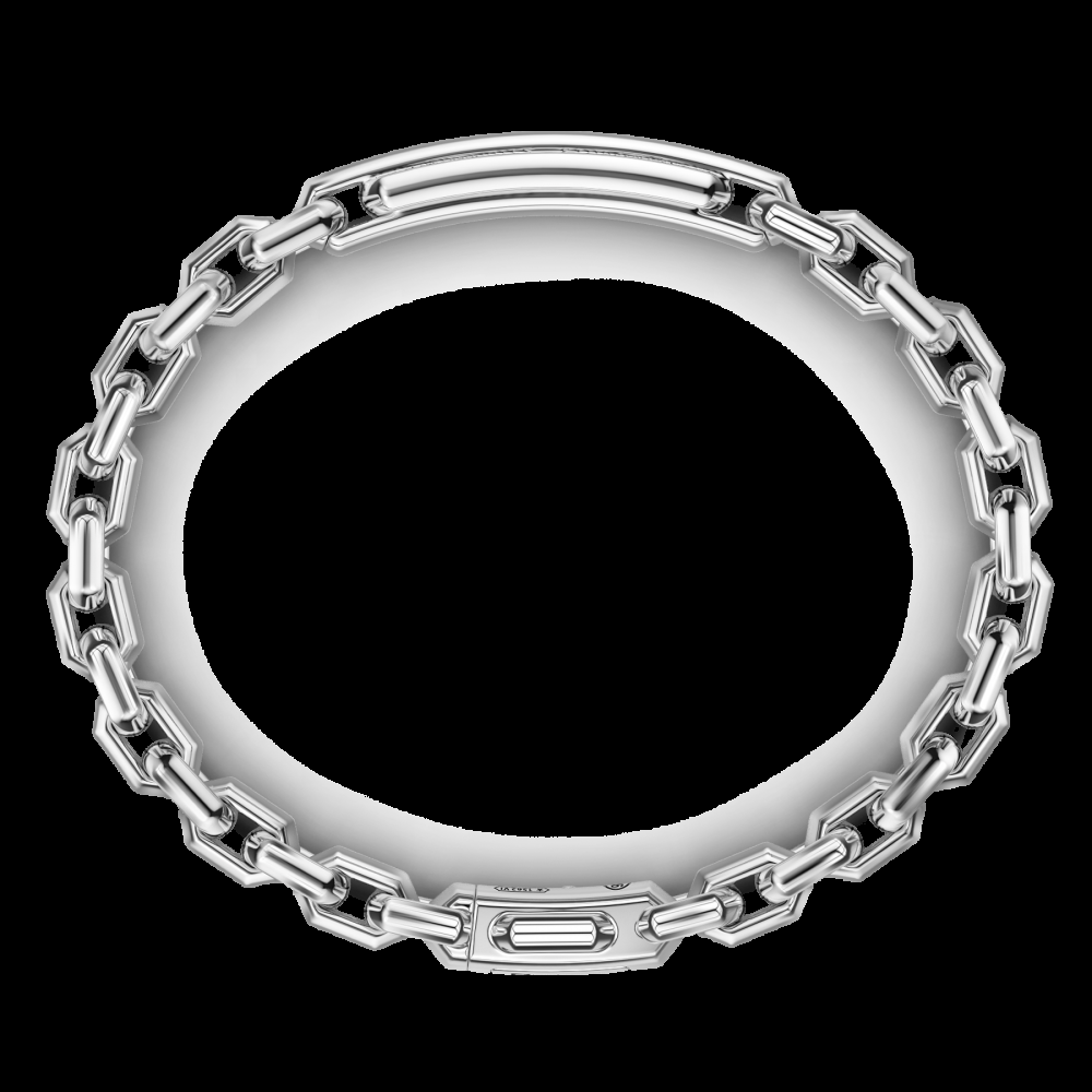 Zancan Bracciale Zancan in argento con targa e pietre nere Fino al 55% di sconto