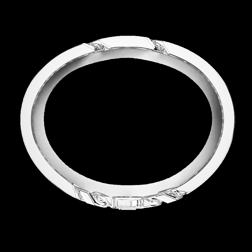 Zancan Bracciale Zancan a schiava rigida e grumette morbida in argento con pietre Super sconto