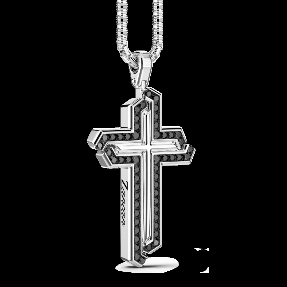 Zancan Collana Zancan in argento con pendente a croce e pietre 50% di sconto con spedizione gratuita