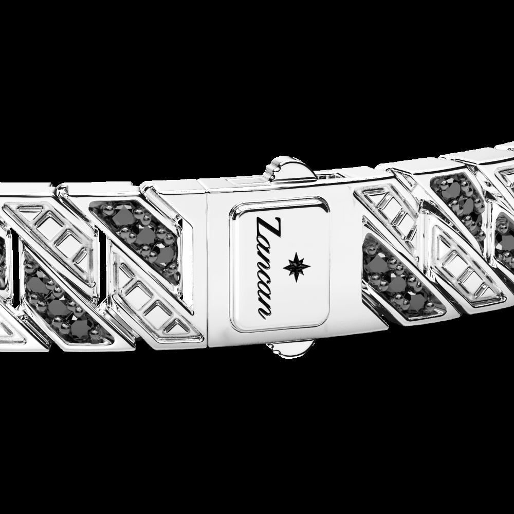 Zancan Bracciale Zancan solo maglia in argento con pietre Trasporto libero internazionale
