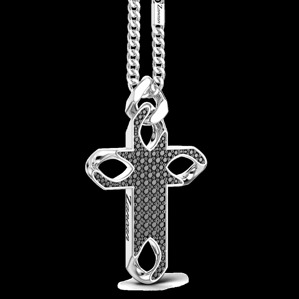 Zancan Collana Zancan in argento con pendente a croce e pietre Black Friday Prezzi