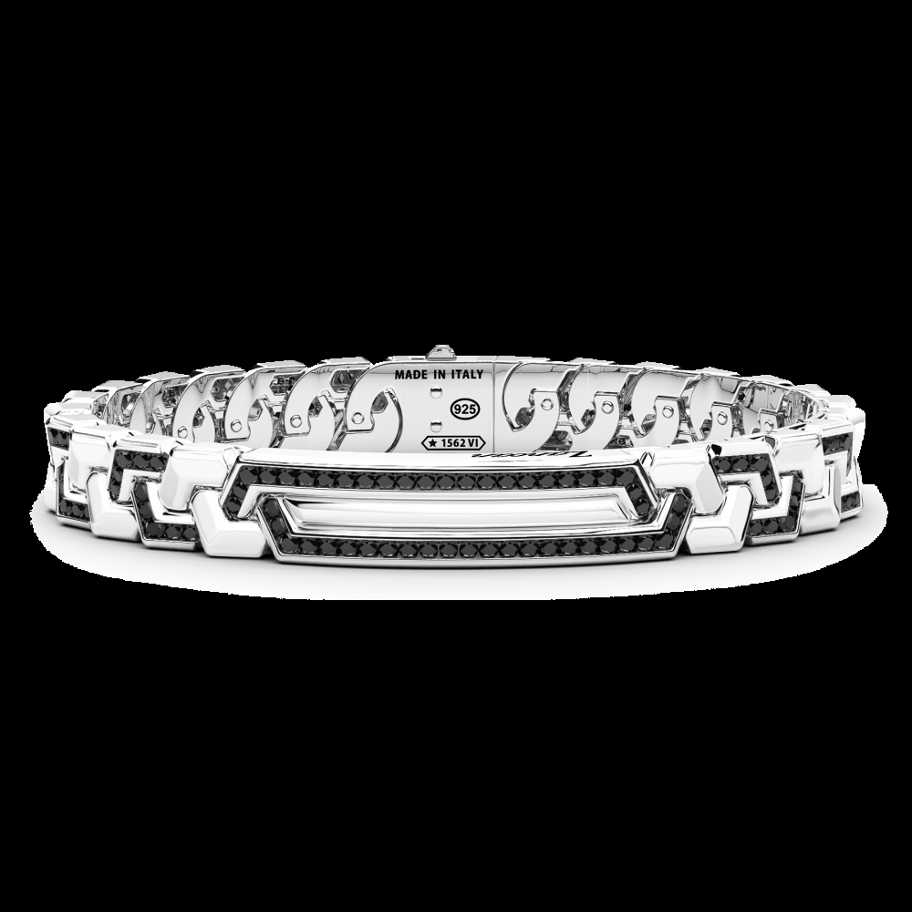 Zancan Bracciale Zancan in argento con pietre e targa centrale 2025