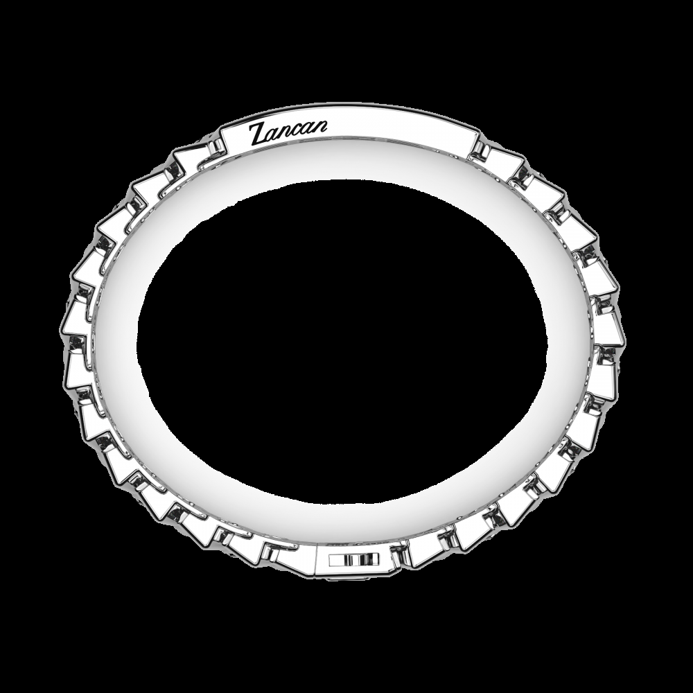Zancan Bracciale Zancan in argento con pietre e targa centrale 2025