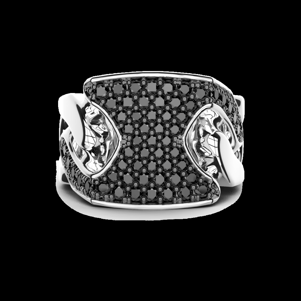 Zancan Anello chevalier Zancan in argento con pietre Italy