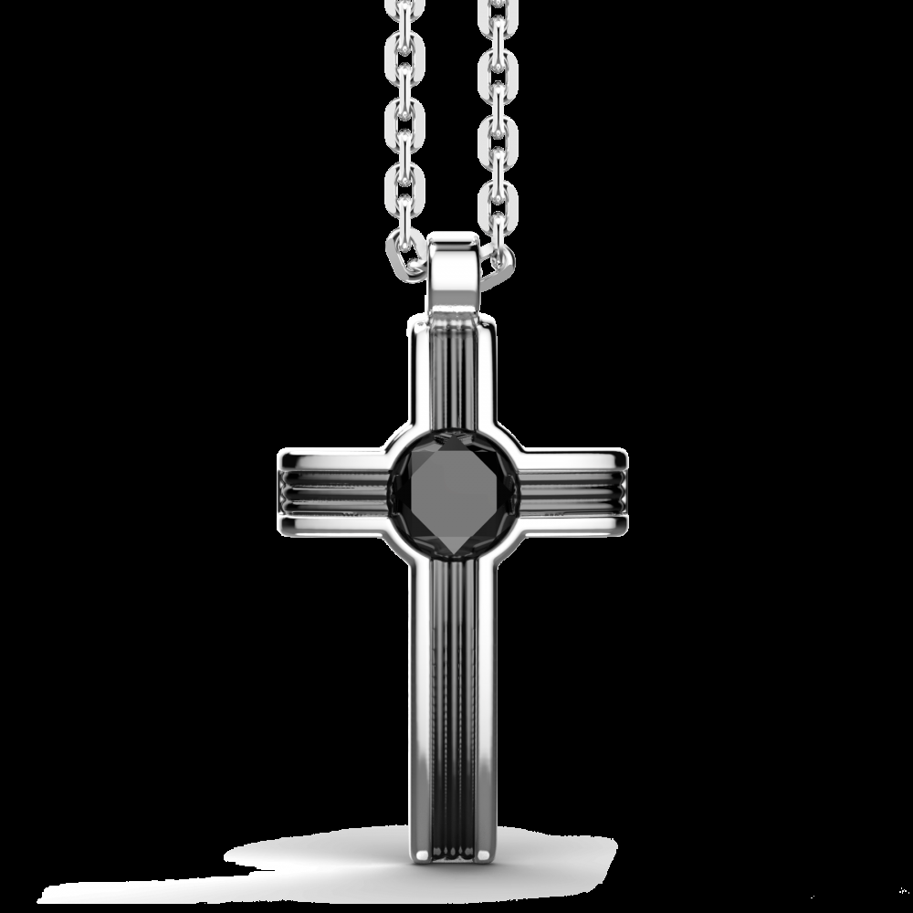Zancan Collana Zancan in argento con pendente a croce e pietra onice Negozi Online
