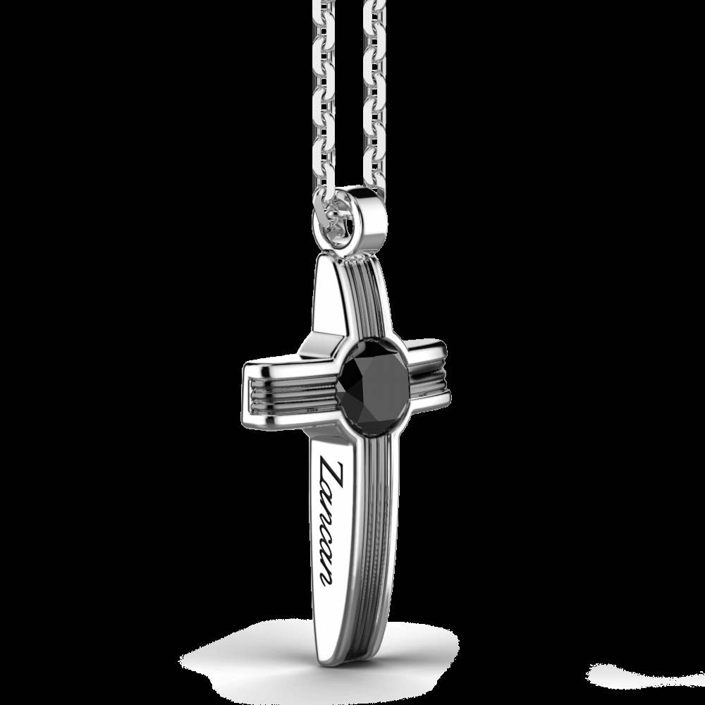 Zancan Collana Zancan in argento con pendente a croce e pietra onice Negozi Online