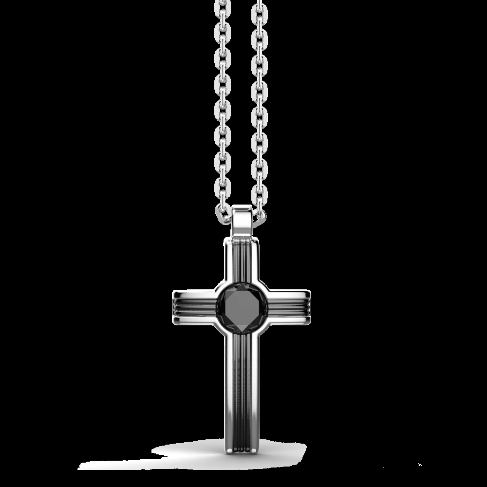 Zancan Collana Zancan in argento con pendente a croce e pietra onice Negozi Online
