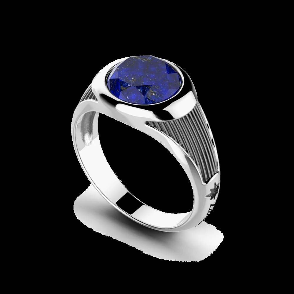Zancan Anello Zancan in argento con pietra blu Prezzo Ridotto
