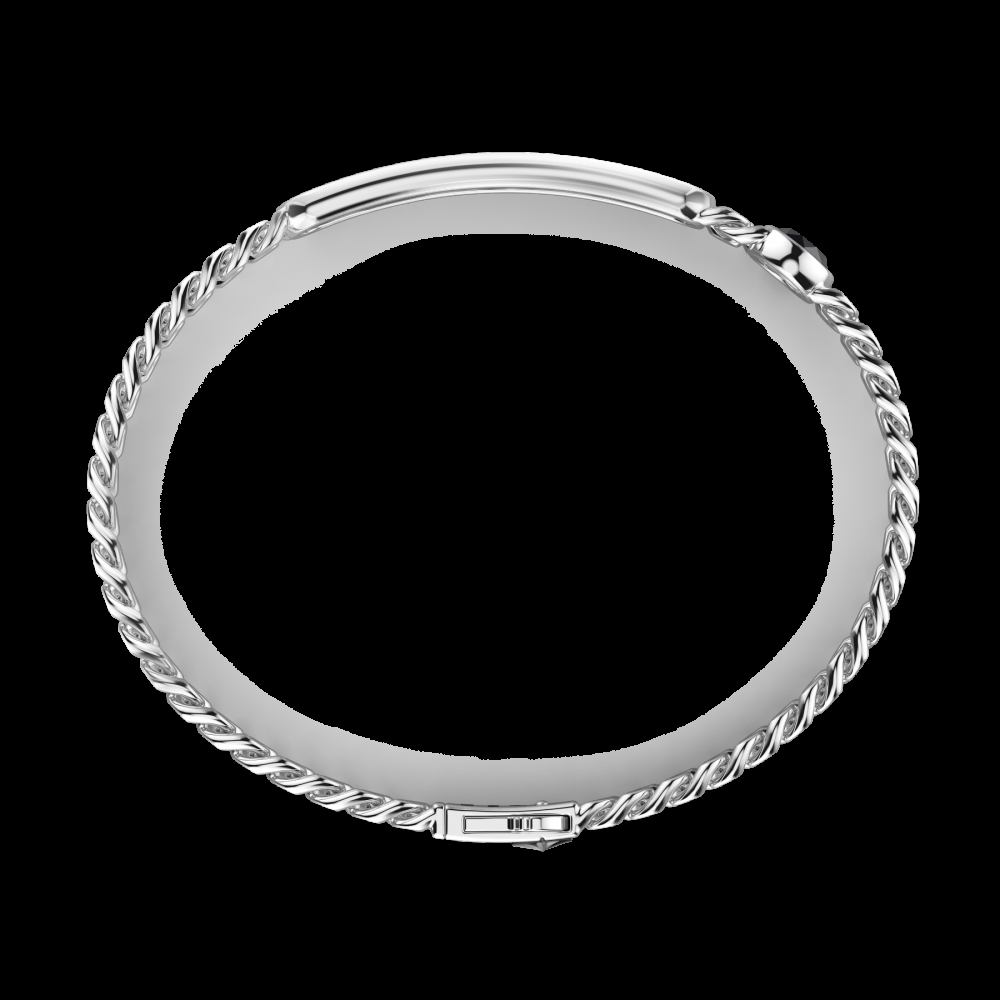 Zancan Bracciale a grumette Zancan in argento con targa e pietre onice Novità