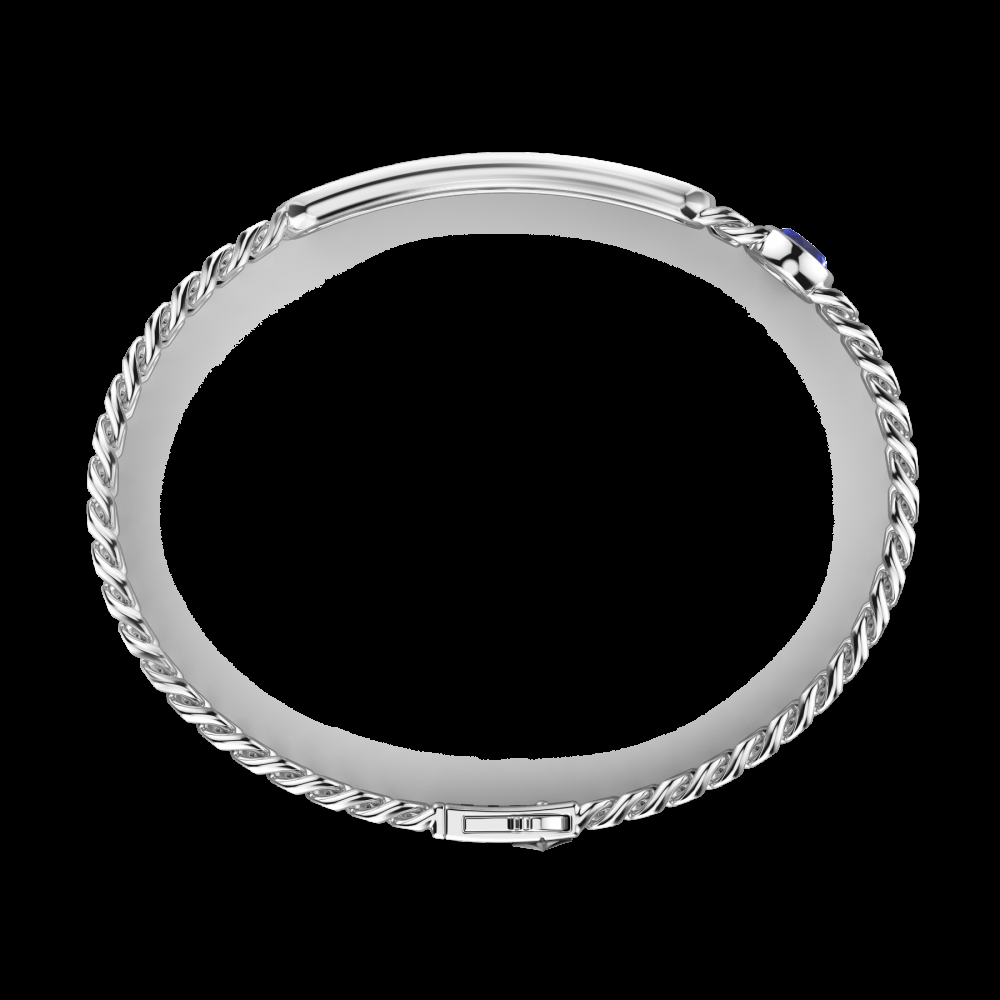 Zancan Bracciale a grumette Zancan in argento con targa e pietre lapis Online