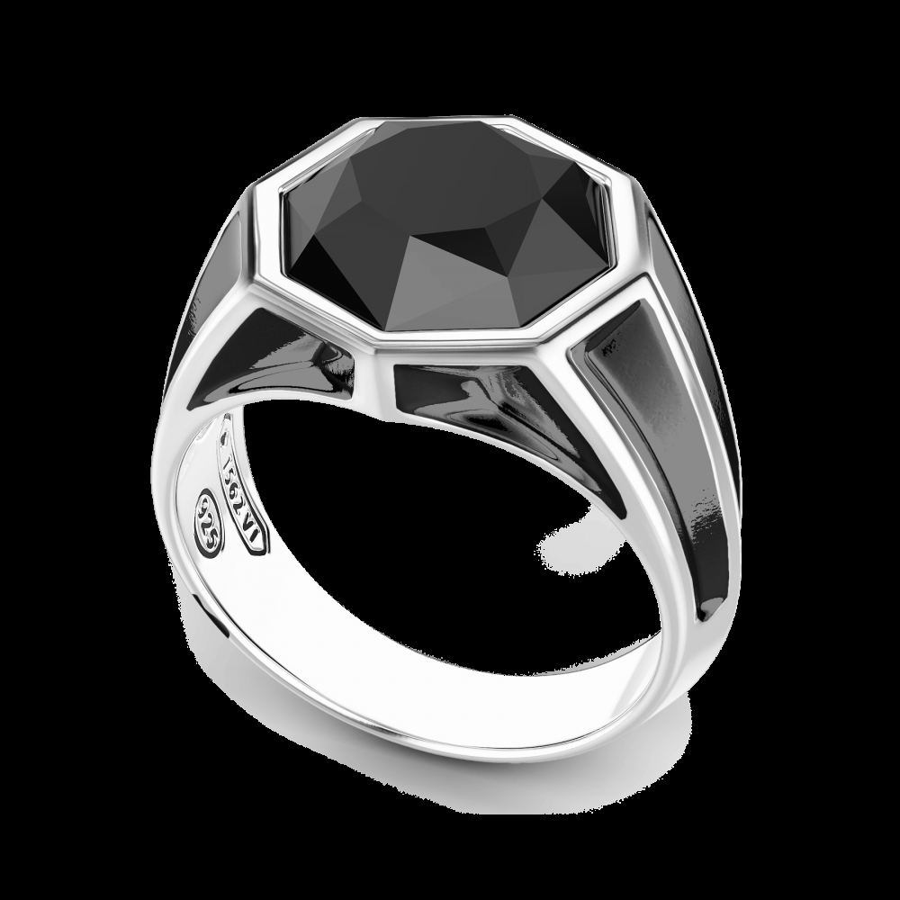Zancan Anello chevalier Zancan in argento con pietra onice Hotsell