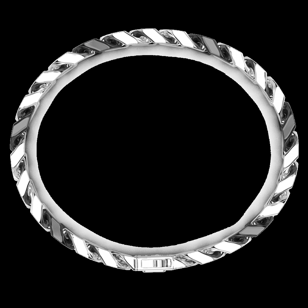 Zancan Bracciale a grumette Zanca in argento e ceramica Offerta esclusiva