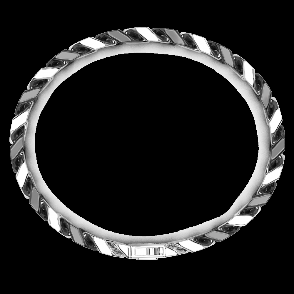 Zancan Bracciale a grumette Zanca in argento e ceramica Vendite stagionali
