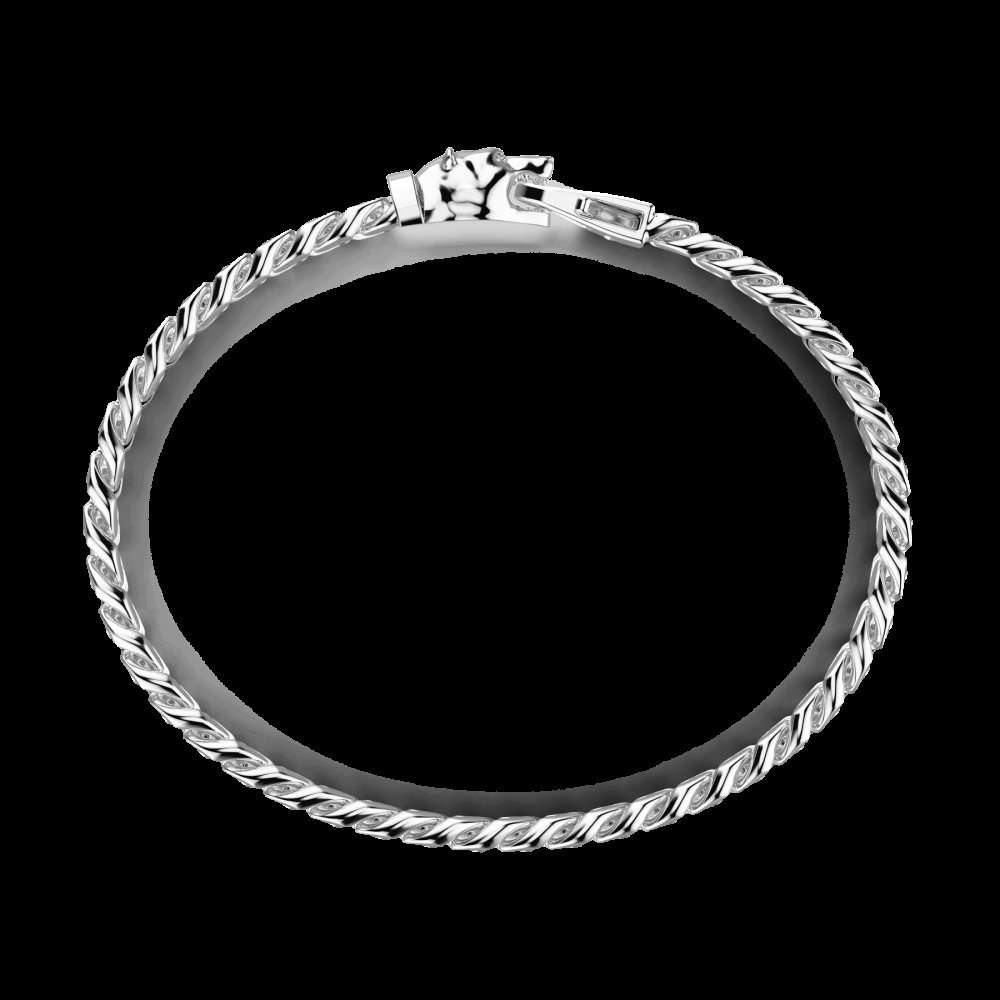 Zancan Bracciale a grumetta Zancan in argento con chiusura a testa d'orso Black Friday