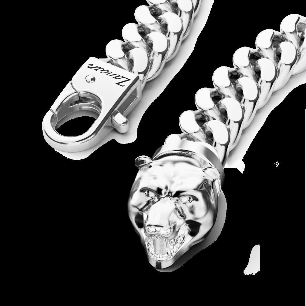 Zancan Bracciale a grumetta Zancan in argento con chiusura a testa d'orso Black Friday