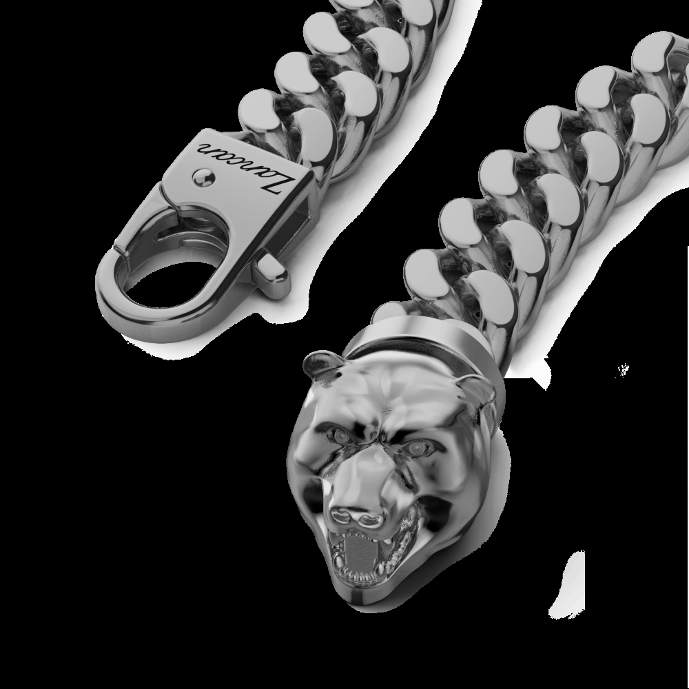 Zancan Bracciale a grumetta Zancan in argento con chiusura a testa d'orso Offerta natalizia