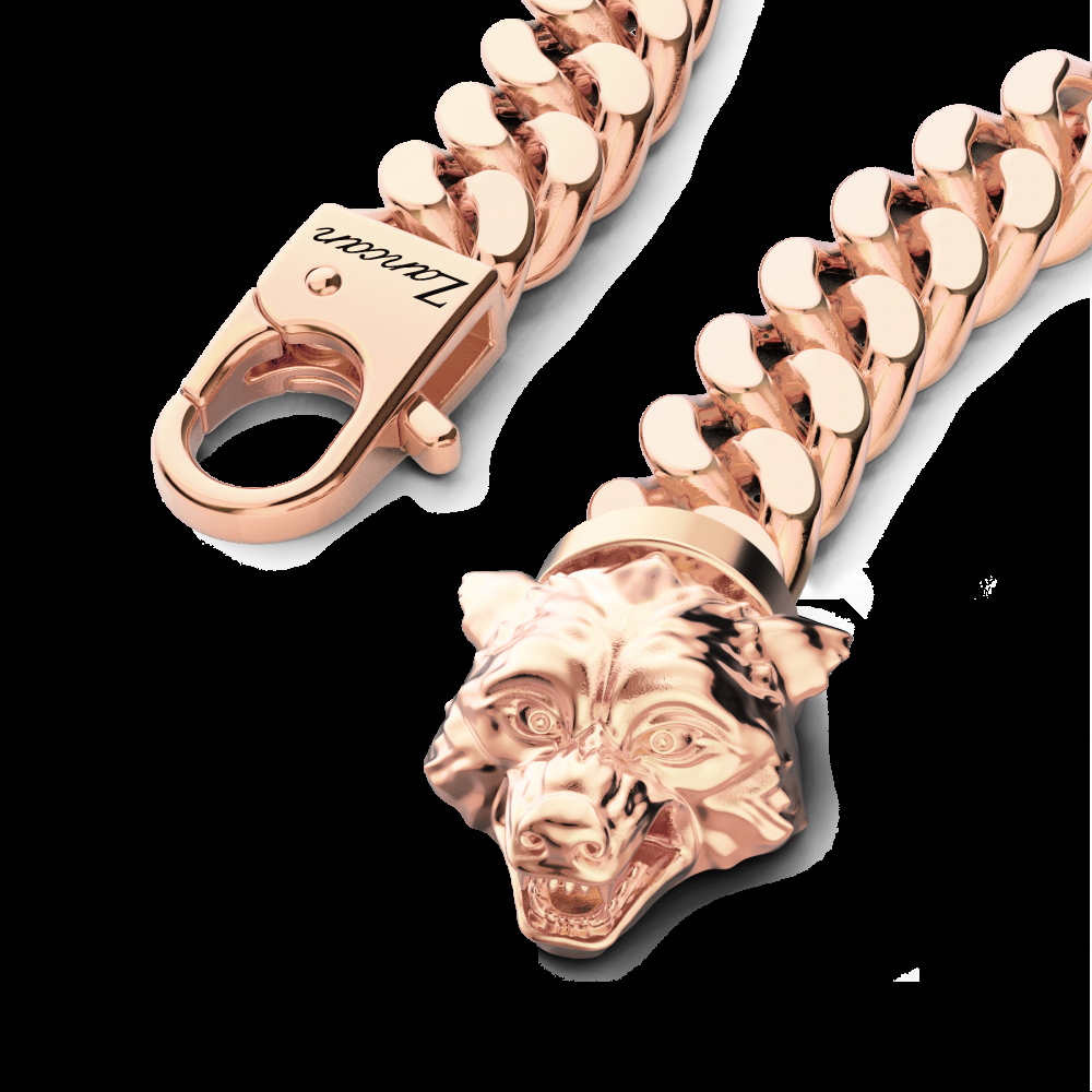 Zancan Bracciale a grumetta Zancan in argento con chiusura a testa di lupo Offerta Anniversario