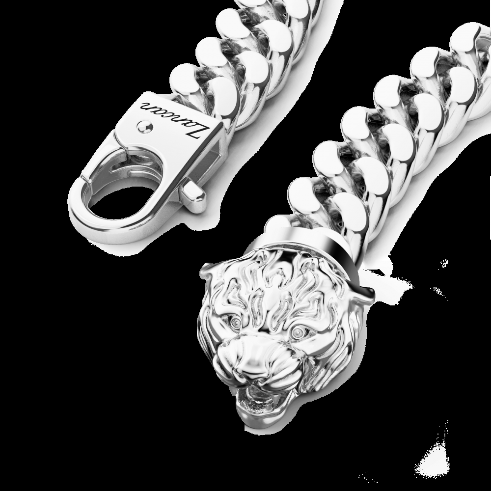 Zancan Bracciale a grumetta Zancan in argento con chiusura a testa di tigre Smaltimento dello stoccaggio